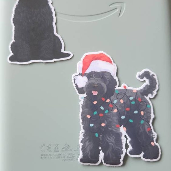 MAGNET Colorful Stand Up Paddle Board Black Labradoodle Dog Magnetic...