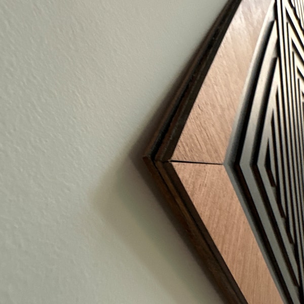 Geometric Wood Wall Art (set of 3) - Modern Wood Art - Minimal - Etsy