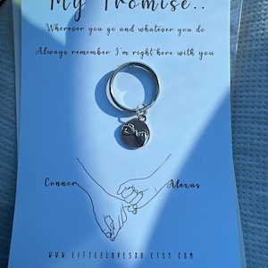 Boyfriend Pinky promise gift, pinky promise keyring, girlfriend I love you gifts ,valentines gift for him or her, Anniversary card