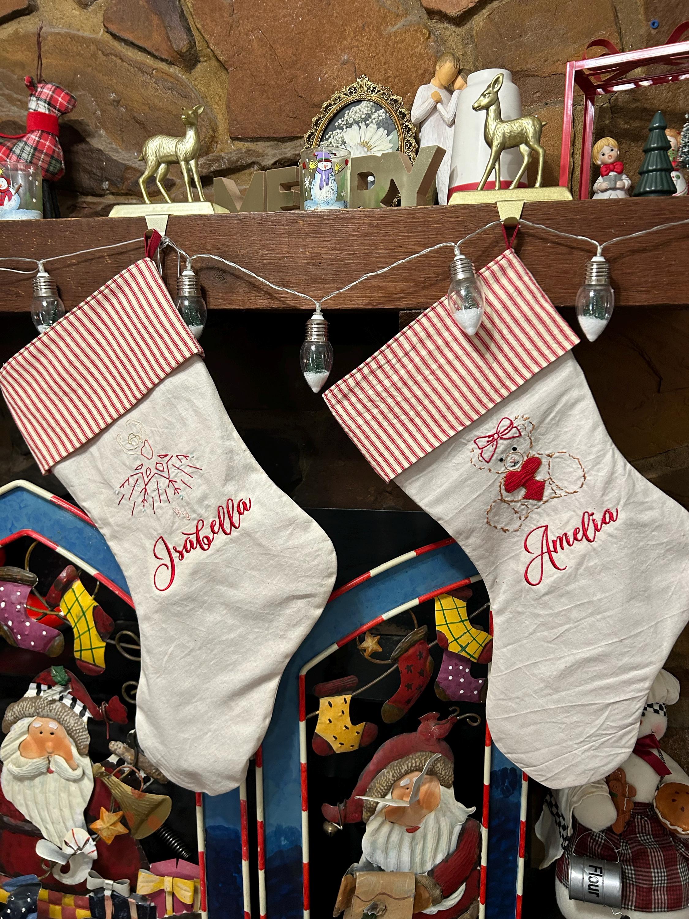 Customer photo for Holly - Сursive embroidery font