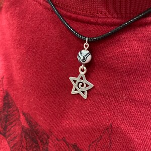 Cord Necklace- Black/Star