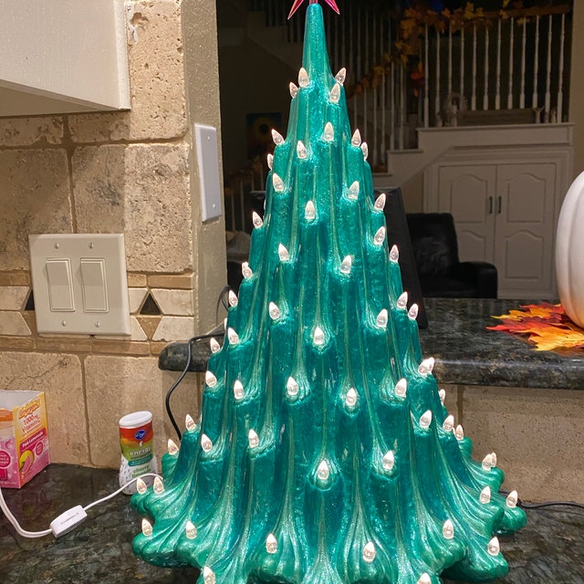 Atlantic Mold Light Up Lava Drip Ceramic Christmas Tree, 47 OFF
