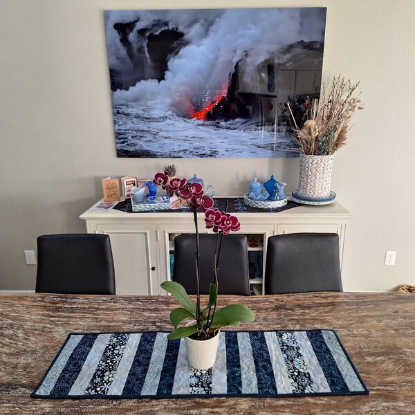 Western Blue Quilted Table Runner NCU0LDH543