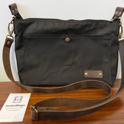 Waxed Canvas Lunch Bag. Waterproof Lunch Box With Leather Handle ...