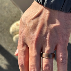 Mens Wedding Band, Brown Coffee Tungsten Ring, Mens Ring, Wedding Ring, Wedding Band Men, Anniversary Ring, Tungsten Ring