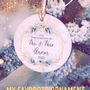 Our First Christmas Married Ornament, Our First Christmas as Mr and Mrs ...