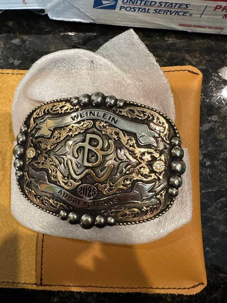 Trophy Western Belt Buckle - Custom Made - German silver - Hand Engraved - Customize yours today!