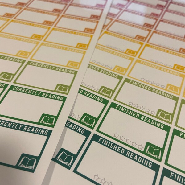 Reading Planner Stickers | PRINTABLE Instant Download | Currently ...