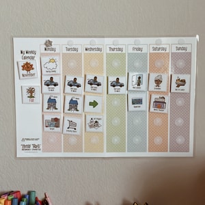 Weekly Visual Calendar includes 264 Cards - Etsy