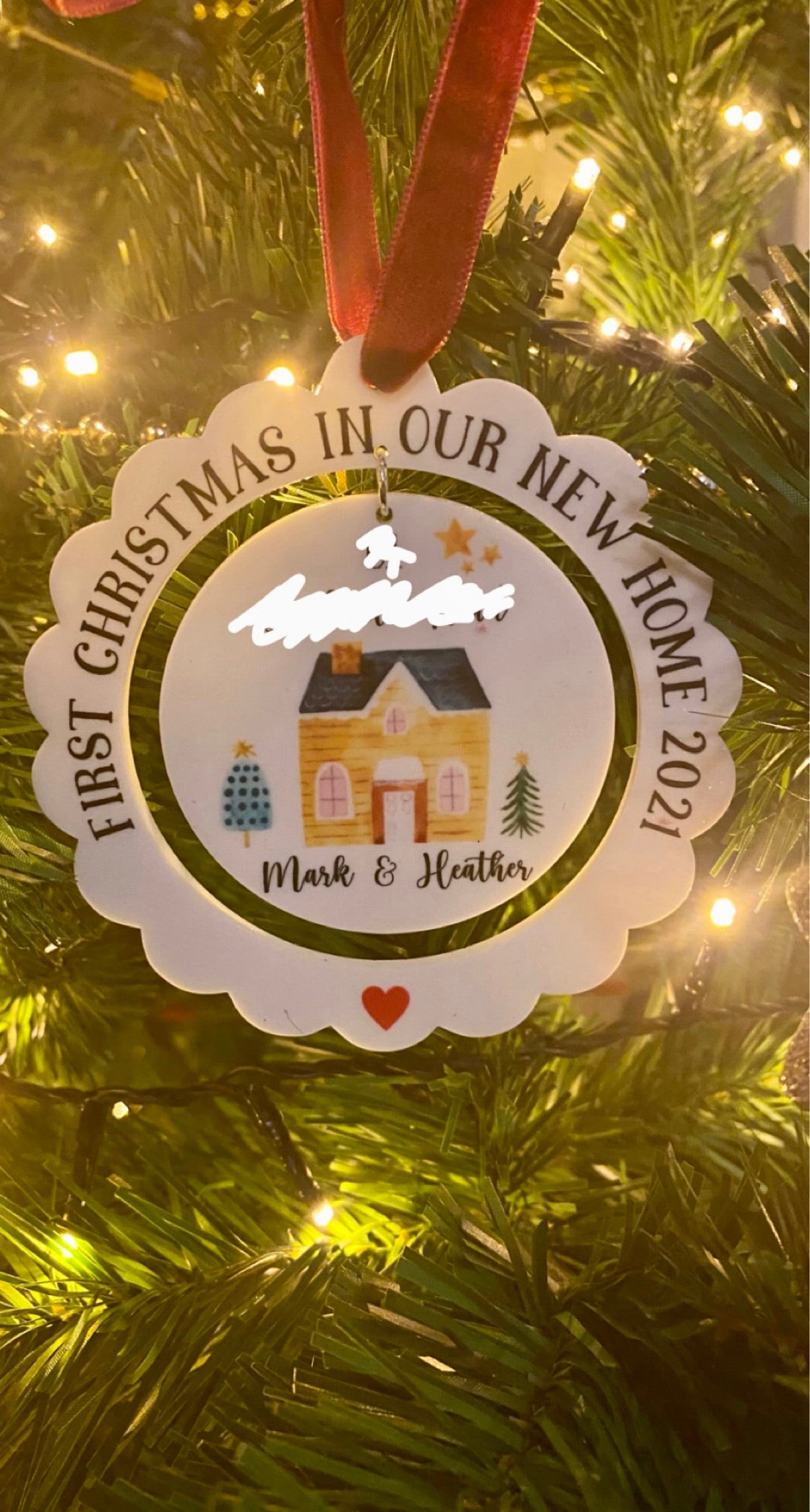Christmas in our new home 2024, Personalised New Home Christmas Decoration, First Christmas In Our New Home Tree Ornament