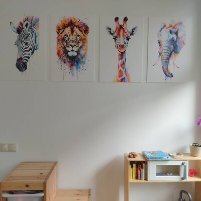 Elephant PRINTABLE WALL ART Abstract Colorful Art Instant Download ...