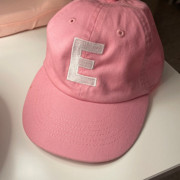TODDLER Initial Monogram Baseball Cap - Custom Color Hat and Embroidery ...