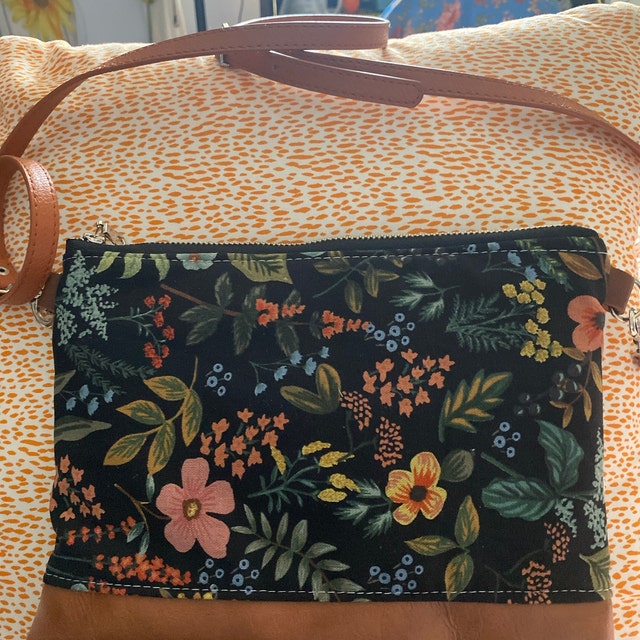 Boxy Makeup Bag in Rifle Paper Juliet Rose Cream - Vanity Bag