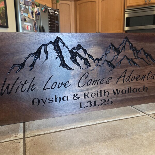 Wood Carved Address Plaque, Personalized Wood Signs, Custom Cabin Signs ...