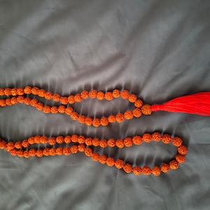 108ct 9mm Tulsi Wood Beads Tibetan Hindu Buddhist Om Carved Mala Bead Necklace w/ Gift Pouch