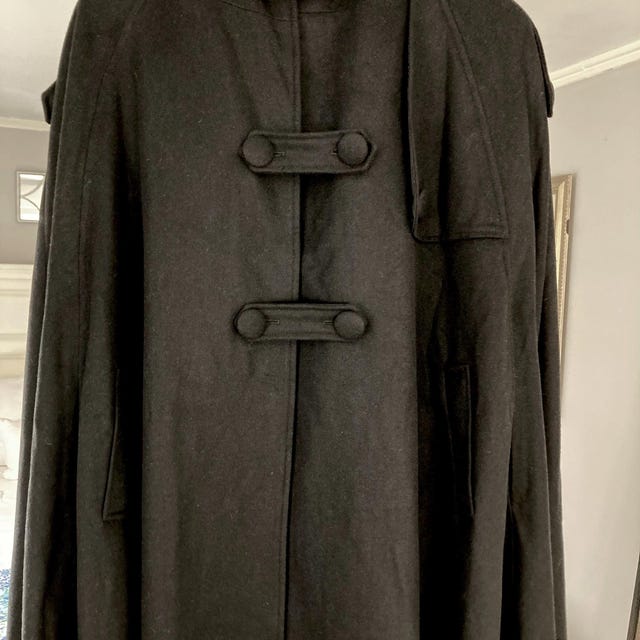 ジャケット・アウター lm22aw SHAWL COLLAR CAPE COAT SHADE GRAY Cape Poncho Jackets – Effortless Style with Cozy, Modern