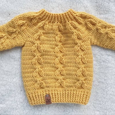 Crochet PATTERN Magnolia Sweater child Sizes 6-12m up to 9-10years ...