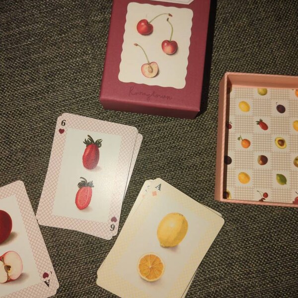 Watercolour Fruits Single Playing Card Deck | Fun Christmas Game for ...