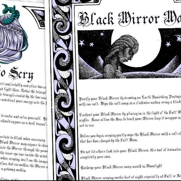 Black Mirror Magic: A Guide to Scrying and Spiritual Insight, Printable ...