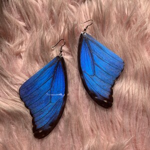 Blue Morpho Butterfly Wing Closed Back Earrings Set of 2 Silver Finish Jewelry Blue Morpho Butterfly Wing Closed Back Earrings Set of 2 Silver Finish Jewelry