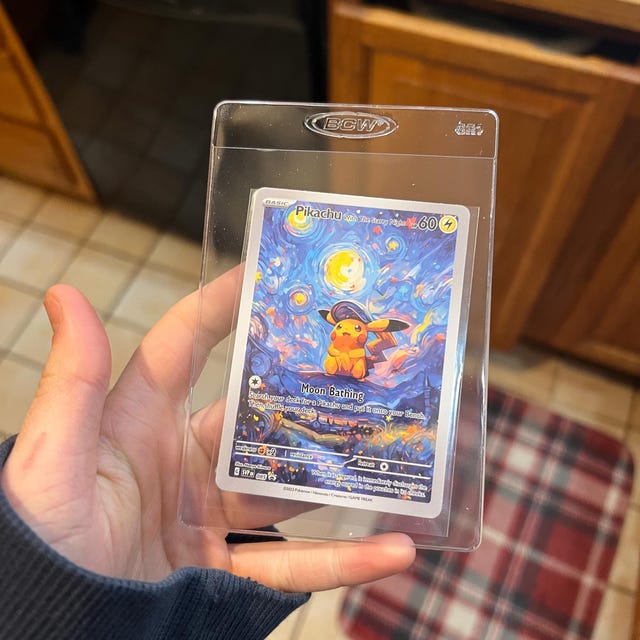 Pikachu With the Starry Night Van Gogh Inspired - Perfect Gift for