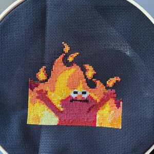 Elmo on Fire Cross Stitch Pattern - Etsy