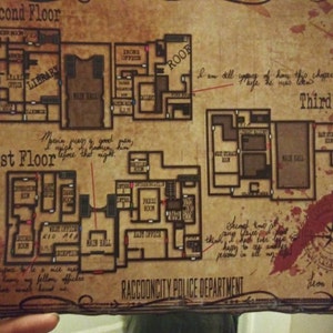 Resident Evil Inspired 1 Remake Mansion Map 2002 | Etsy