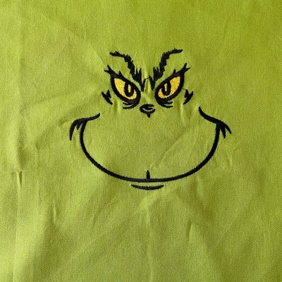 Grinch Face Machine Embroidery Design Instant Download - Etsy