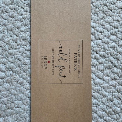 Just in Case You Get Cold Feet Label,gift for Groom,gift From Bride ...