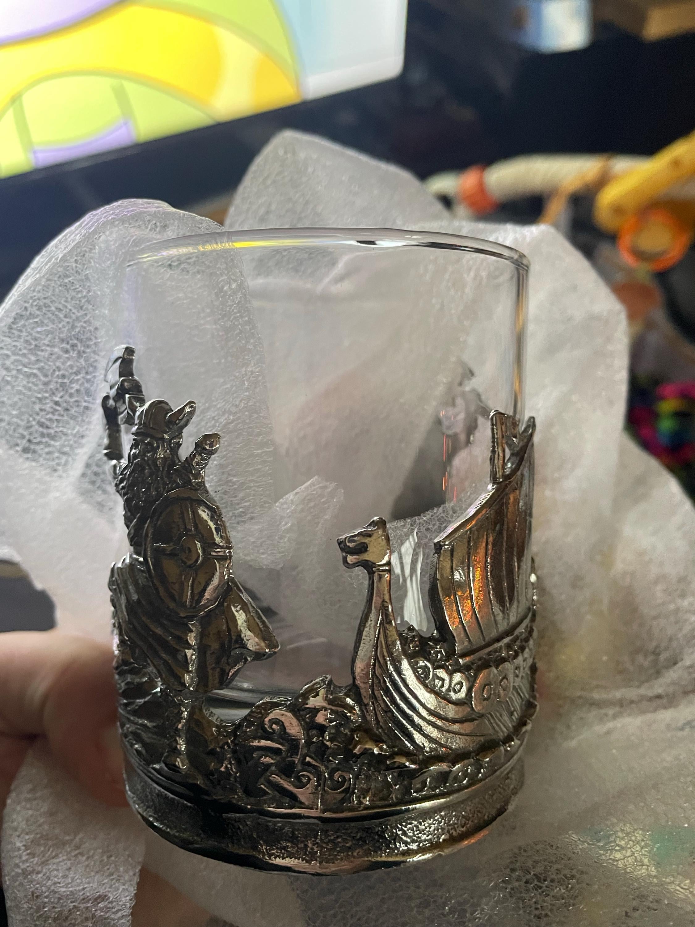 Viking Whisky Tumbler | Norse-inspired Barware | Handcrafted by A E Williams Pewter | Can be engraved with a name of your choice