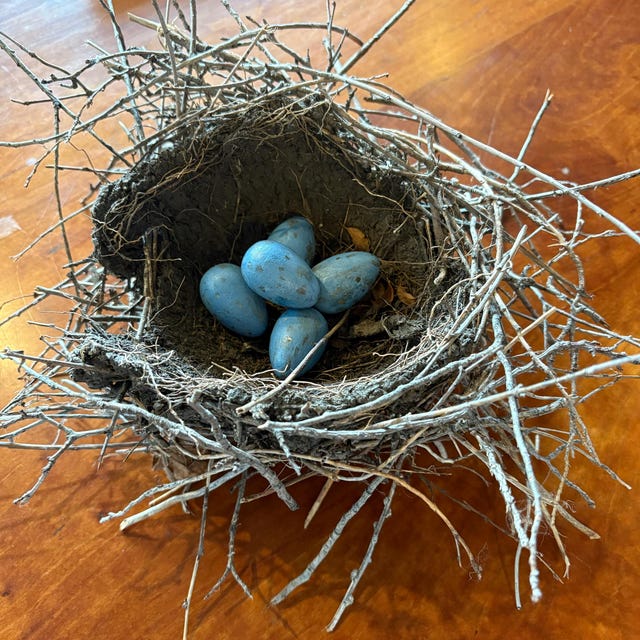 Mini Gold Birds Nest, and Bird 3