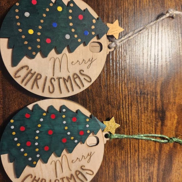 Christmas Tree Countdown Sliding Ornament | Star Lever Turning Calendar ...
