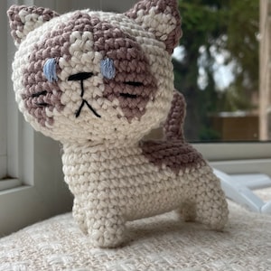 Patrón de gato de crochet Patrón de gato ragdoll de crochet