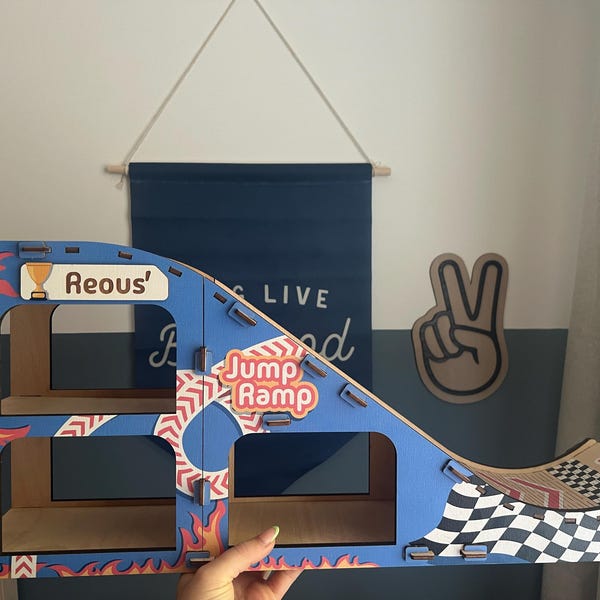 Boys Ramp Custom Jump Ramp for Boys, Kids Name Toys, Toys Cars Parking Garage ...