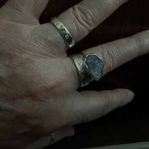 Customer photo from mu6bv3qm, Tanzanite Stacking Ring, Rose Gold Raw Tanzanite Ring, Rough