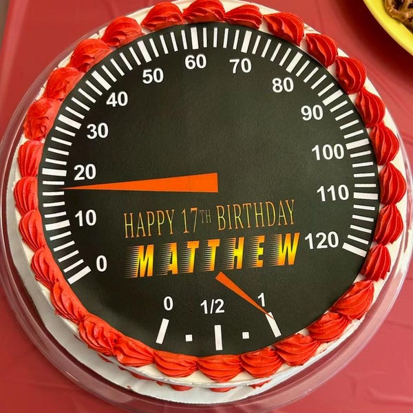 Speedometer Cake Custom Speedometer Edible Cake, Cupcake or Oreo Cookie Toppers ...