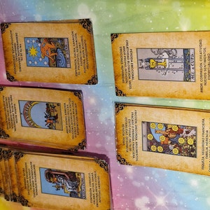Printable Tarot Cards With Key Words Tarot Deck Tarot Flash - Etsy