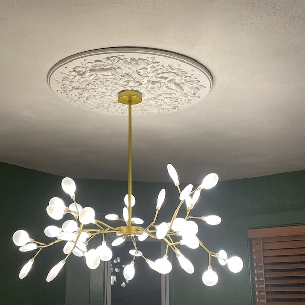 Picture Idea: 32 Lifelike Birds Leaves And Flowers Plaster Ceiling Medallion