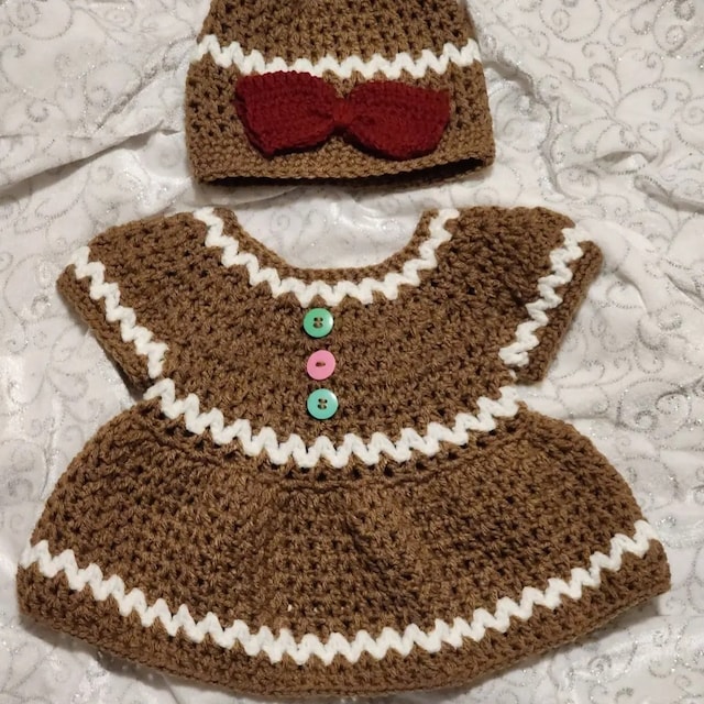 Crochet gingerbread dress hotsell