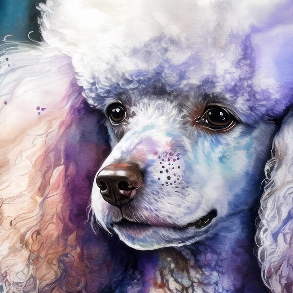 Dog Portrait Labra-doodle Owner Gift for Dog Memorial Pet Painting Gift ...