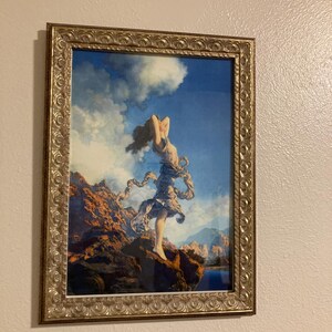 Ecstasy, Maxfield Parrish Art Print, Antique Woman Painting