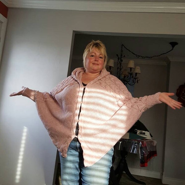 cable knit shawl collar cardigan sweater