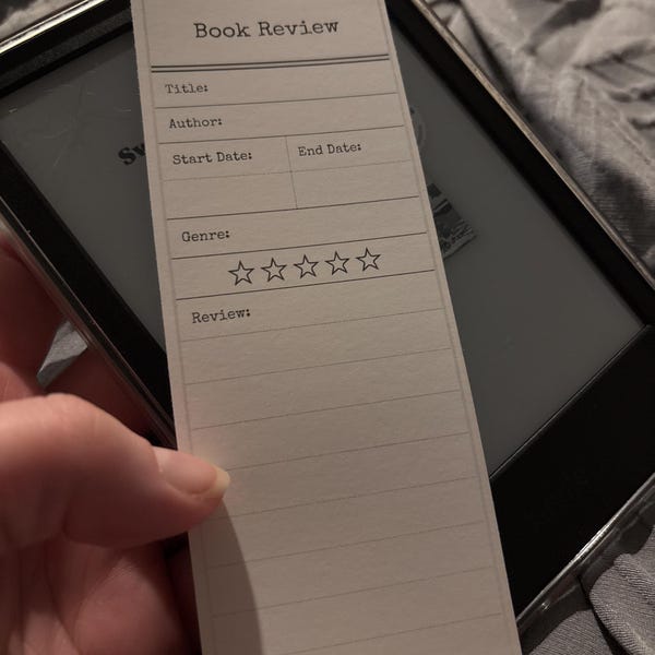 Printable Book Review Bookmark | Book Rating | Book Reading Tracker ...