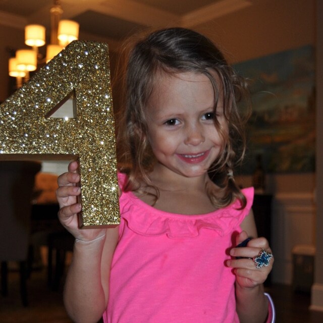 Gold Glitter Stand Up Decorative Birthday Party Numbers Etsy