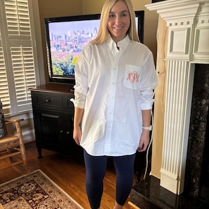 affordable personalized dress shirts for women Monogrammed or Personalized Oversized Oxford Button Down Shirt, Bridal Party Gift