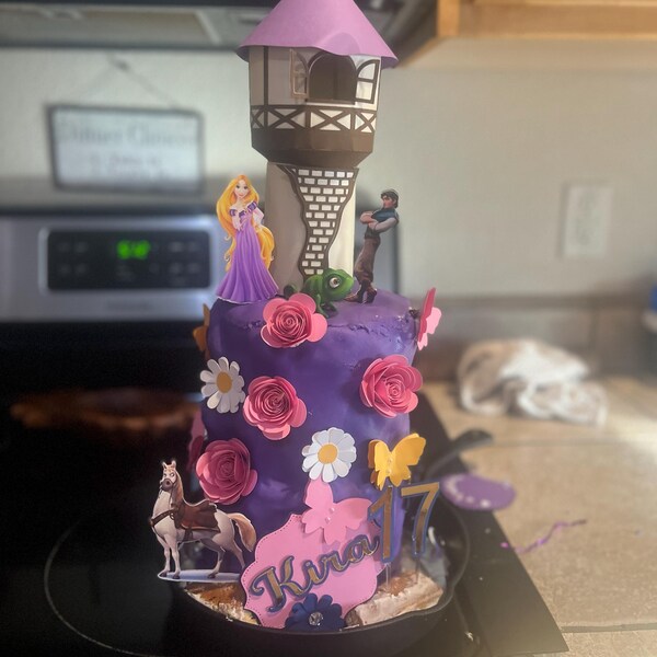 Rapunzel Tangled Cake Topper - Princess - Princess Birthday Party ...