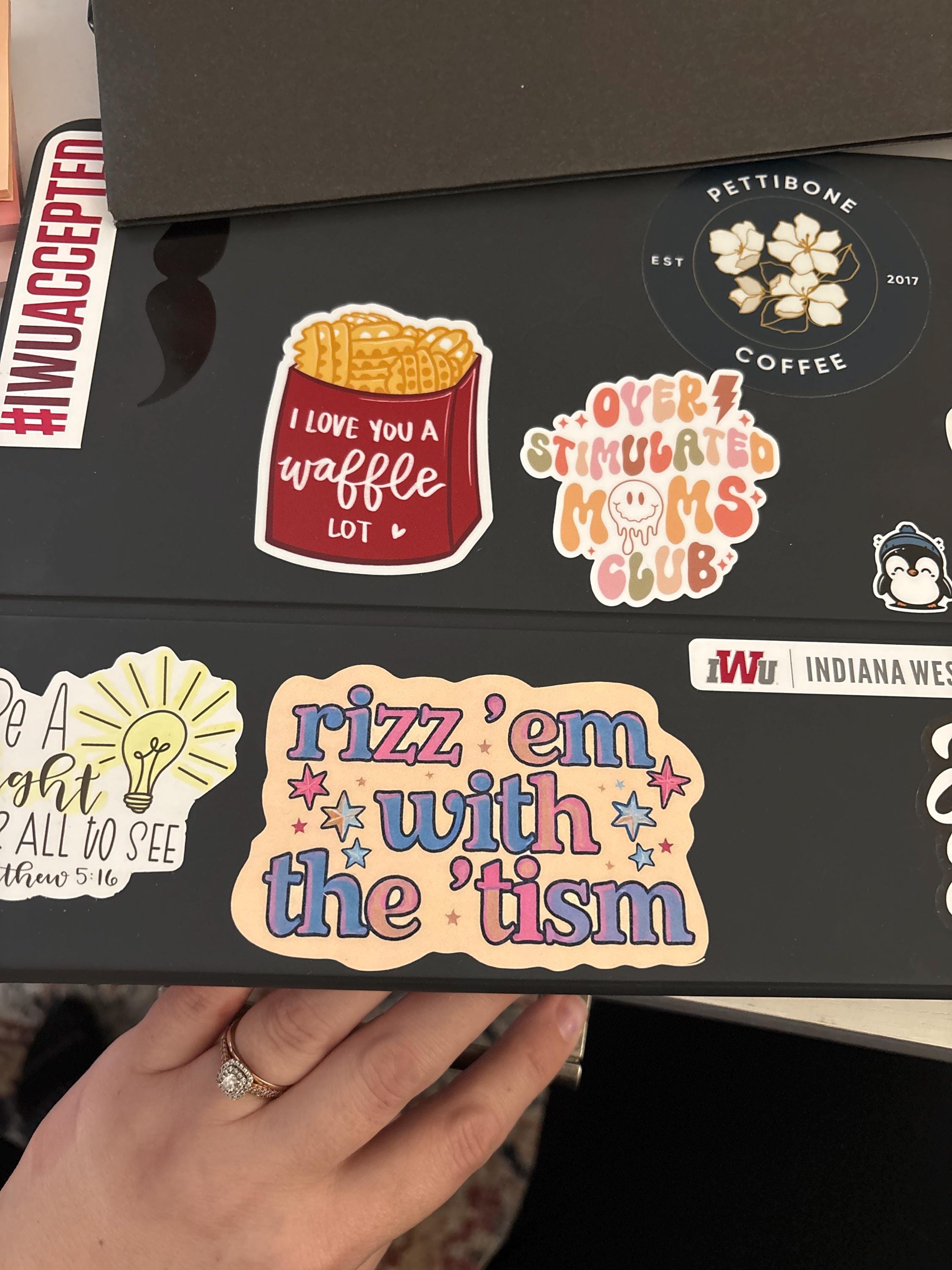 Rizz &#39;em with the &#39;Tism Sticker | Autism Awareness Decal | Support Autism | Neurodiversity Gift | Sticker for Laptop