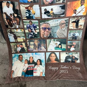 Custom Dad Blanket, Fathers Day Gift for Dad, Best Gift Ideas For Fathers, Custom Photo Blanket, Gift for Him, Blanket for Dad, Dad Gift