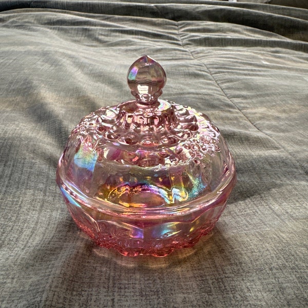 Vintage small oil lamp stylized horse pattern on ruby red glass oil
