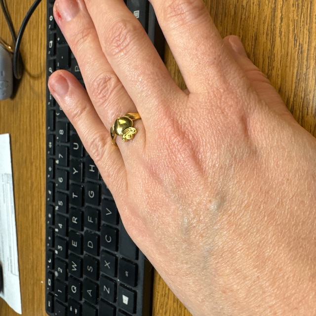 Anello Rotondo Occhio Mistico E Stelle Taglia 50 - Placcato Oro 3 Micron X1 - Perles & Co - Foto 9